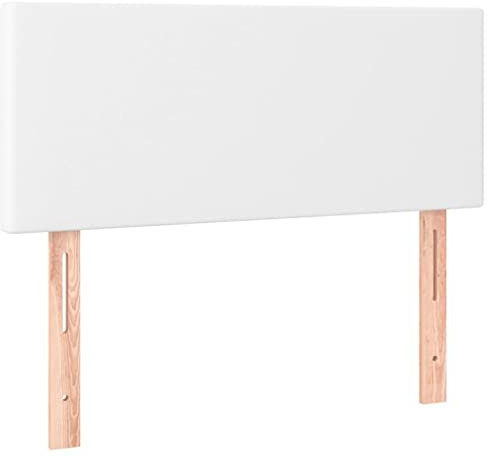 HETFTJN Rückenpolster Bett Wandkissen Kopfteil Bett Wandschutz Bett - Kopfteil Weiß 90x5x78/88 cm Kunstleder für Gästezimmer Jugendzimmer Herbergen Schlafräume