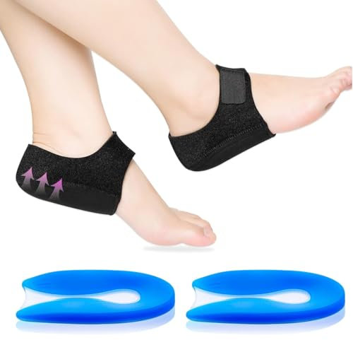 ZEPIQOR 2 Par taloneras para espolon, taloneras silicona, plantillas del talón, almohadillas para talón, taloneras silicona fascitis plantar, protector talon zapato(S)
