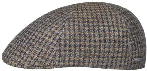Stetson Texas Vanmore Flatcap Made in Germany Damen Herren Sommer braun-blau 57 cm