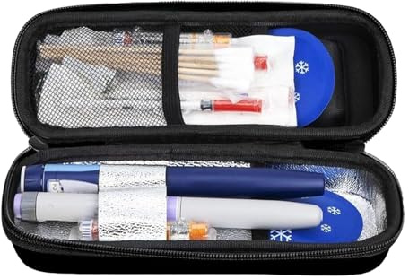 Portafarmaci Da Viaggio Scatola Termica Farmaci Refrigerata | Contenitore Farmaci Con Display Temperatura Per Viaggi Casa Ospedale Aereo Auto Esterno
