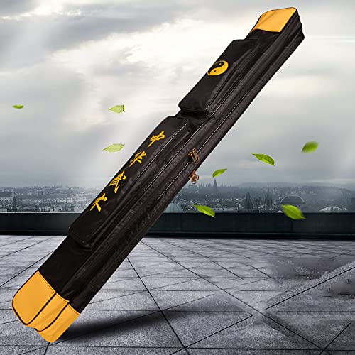PBWERIGL Bolsa para esgrima, Bolsa for Espadas Taichi Katana Samurai Espadas Chinas de Kung Fu Multicolor una y Dos Capas(Black,Double Layer)