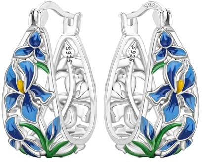 PANPOKI Boucles d'oreilles créoles en forme de cœur et d'étoile en argent sterling 925 plaqué or 14 carats, boucles d'oreilles légères avec zircones cubiques, bijoux hypoallergéniques pour femmes