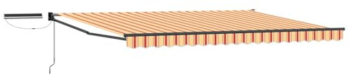 ULUYYUC Toldo eléctrico de 5 x 3 m con panel solar y mando a distancia, toldo de brazo articulado extensible de aluminio para terraza y jardín, sombreado con manivela, marco antracita