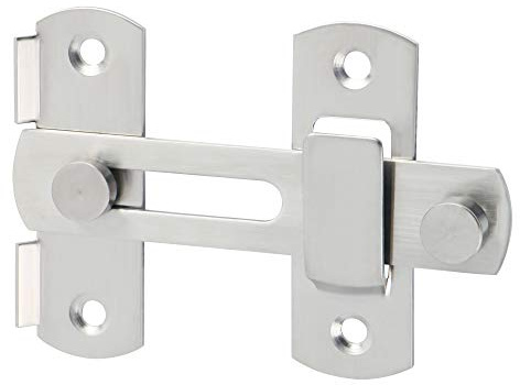 SAYAYO Türriegel Edelstahl Riegelschloss Klein Schiebetür Schloss Gebürstet | Türschloss Flip Latch mit Fester Schraube Torriegel für Tor, Fenster, Schlafzimmer