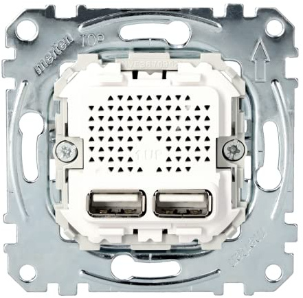 Schneider Electric ‎Merten USB Ladestation-Einsatz Typ A+A Unterputz, Artikelnummer MEG4366-0100