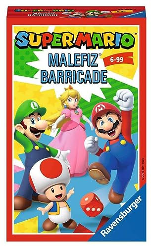 Ravensburger 20529 - Super Mario Malefiz, Mitbringspiel für 2-4 Spieler, ab 6 Jahren, kompaktes Format, Reisespiel, Spieleklassiker
