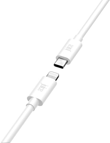 Juice Apple Lightning to Type C 2m Charger and Sync Cable for Apple iPhone 13, 13 Pro, 12, 12 Mini, SE, 11, XS, XR, X, 8, 7, 6, 5, iPad, Pro, Air, Mini, Airpods Pro - White