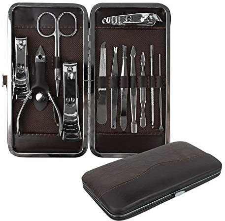 Vivezen - Kit, trousse de manucure et pédicure de voyage 12 pièces