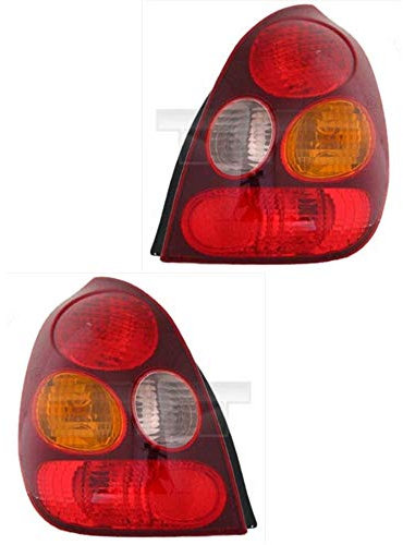 Lot de feux arrière gauche et droit avec clignotant pour modèle Corolla (E11) - Année de construction : 10/1999-01/2002 - Plastique avec support de lampe