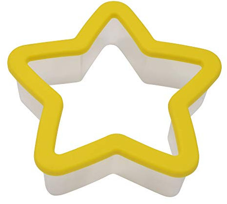 R & M International Star Soft-Grip Cookie Cutter, One Size, Yellow, Comfort Feel Kids Baking