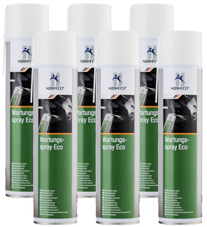 Normfest Wartungsspray ECO Schmier- & Korrosionsschutz für bewegliche Teile, wasserabweisend & reibungsmindernd, für Kfz, Haushalt, Werkstatt & Maschinen, erreicht schwer zugängliche Stellen 6x 600 ml