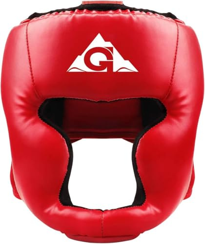 Box-Kopfbedeckung für Kinder und Erwachsene, PU-Leder, MMA Helm für Traning, Kickboxen, MMA Muay Thai, Sparring, Kampfsport, Karate, Taekwondo