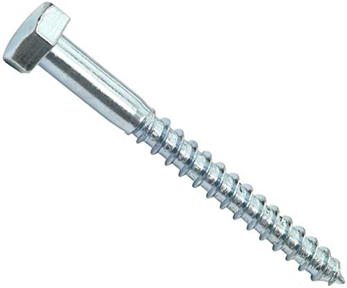AERZETIX - C44599 - Juego de 10 - Tornillos para madera/tirafondos M10x100mm - con cabeza hexagonal 6 lados - DIN571 - en acero galvanizado - montaje fijación marco de madera contrachapado aglomerado