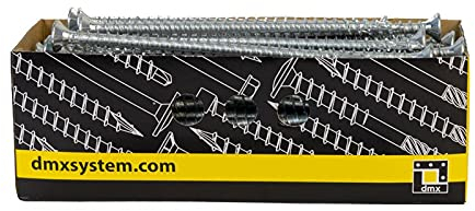 DMX - Konstruktionsschrauben Holzschrauben Spanplattenschrauben Tischlerschrauben mit Senkkopf Torxkopf gehärteter Kohlenstoffstahl TORX Vollgewinde 10mm - CPS - 50 Stck. - 10x240 (50 St./Verp.)