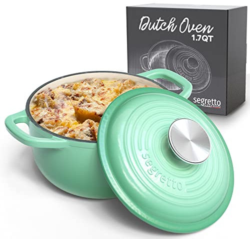 Segretto Cookware Marmite en fonte émaillée - 1,7 L - Vert