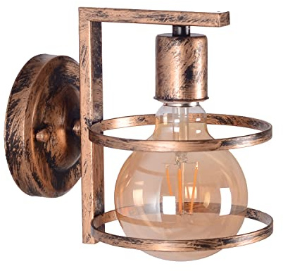 TWSXTE Vintage antike Wandlampe verstellbare Lampenfassung Lampenschirm Innenraum industrielle Retro-Wandleuchte (ohne Glühbirne)