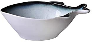 Tazón De Sopa Grande Para Ensaladeras Gran tazón de sopa en forma de pez creativo, sencillo, restaurante, ensalada de frutas, cerámica, platos de fideos, platos de condimento. Cuencos Para Cocina Cuen