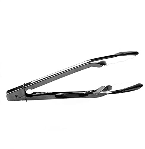 RTHGTFQZ Pinze Cucina Pinze Alimentari, for Cucina Cucina, Barbecue, Insalata (Argento) Dimensioni: 22.5 cm, Maniglie Confortevoli, Comodo da Pulire
