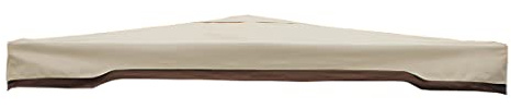Dehner Ersatzdach für Pavillon Granada, UV-Schutz 80+, wasserabweisend, 293 x 293 cm, Polyester, beige