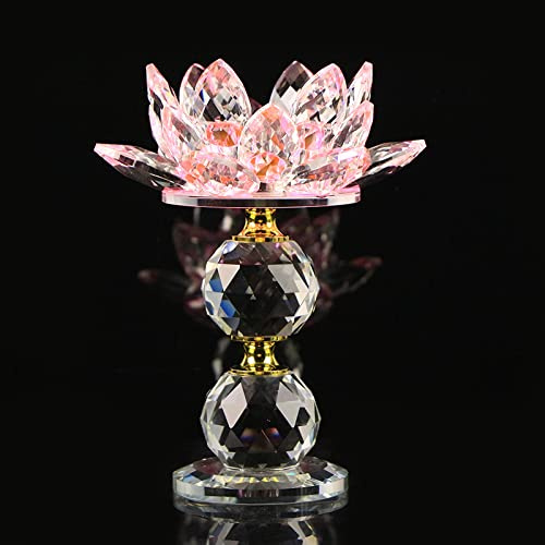 Portacandele In Metallo Con Fiore Di Loto In Cristallo Feng Shui Decorazioni Per La Casa Portacandele Grande Tealight Portacandele Decor,rosa