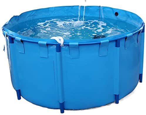 LZMZMQ Piscina Fuori Terra/Telaio Acciaio Piscina Fuori Terra, Grande/Mini Cortile Casa Piscine Esterne con Struttura in Metallo con Valvola di Scarico, Piscina Relax Blu(8X1.2M/60000L/15850GAL)