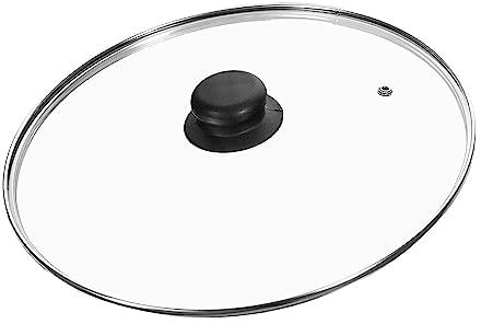 PNJB,Transparent Glass Lid Cover, For Kitchen. Saucepan Lids,Durable, Heat-Resistant,Frying Pan With Lid, Glass Cover, Cookware Lids (28CM)