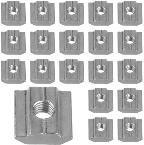 150 Pezzi Di Pietre Scanalate M6 in Acciaio Inox Pesante M6 M6 in Acciaio Inox T Dado Scorrevole M6 Dadi Scanalati Filettatura Standard 30 Serie M6 Viti A Testa Martello M6 Per Accessori Profilo in