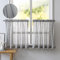 NSXIN 2er Set Scheibengardinen Halbtransparent Bistrogardine Gardinen Weiss Fenstervorhang Halb Küche Vorhänge Fensterschal für kleine Fenster Küche Wohnzimmer Landhaus (Grau,B 60 x H 90 cm)