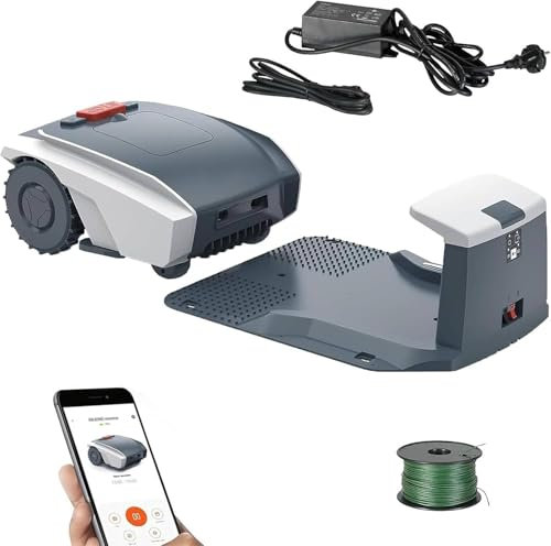 DPLXQPP Robot Tondeuse sans Fil Périphérique 1500㎡ (évitement d'obstacles 3D Planification Intelligente,Gestion 16 Zones,Réglage Zone Interdite),220V