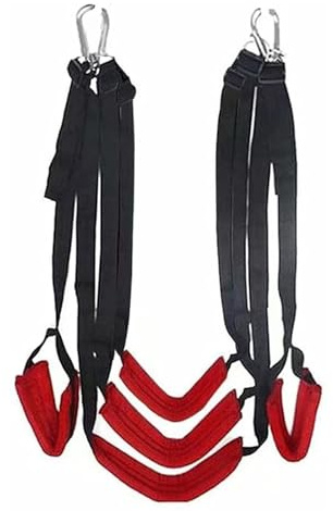 LDOZ Tür-Sexschaukel, Sexspielzeug für Erwachsene, Bondage-Liebesschlingen, Schaukel für Paare mit verstellbaren Trägern, Sexspielzeug für Erwachsene(Red)