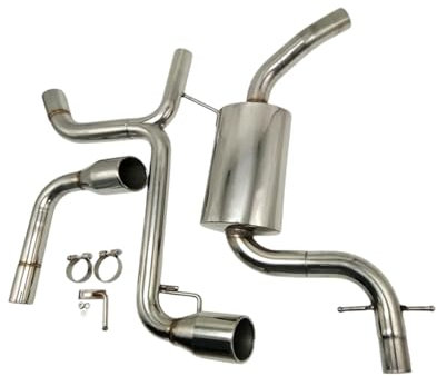 Ligne d'échappement compatible avec Golf VI GTI / acier inoxydable / 2,5 de diamètre