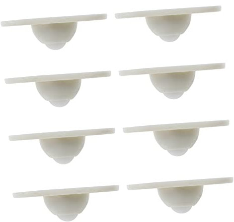 iplusmile 8pcs Adhesive Box Pulleys for Storage Rack Trash Can Wheels for Furniture Bottom Easy to Install