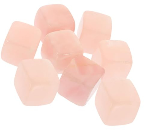 Genérico 8 Piezas Helado De Whisky Abridor De Piedra Cubo De Mármol Cubitos De Hielo De Acero Inoxidable Piedra De Hielo Cubitos De Hielo Metálicos Daniel Rosa Cristal Natural