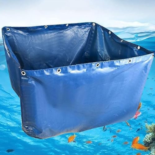 Faltbarer Fischteich, Aquarium-Pool, PVC-Segeltuch-Teiche mit Ablassventil, temporärer Auffangbehälter für Salzwasserfische, Plane, Wasserspeicherpool für Koi-Fische, Schildkröten, Schwimmen
