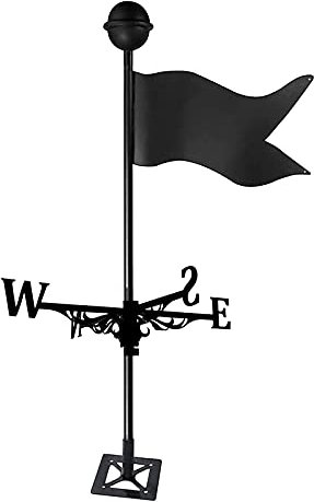 Wetterfahne Wetterhahn Edelstahl Flagge Wetterfahne Metall Wetterfahne Retro Bauernhof Szene Gartenstecker Windfahne, Windrichtungsanzeiger für Haus, Garage, Kuppel, Scheune