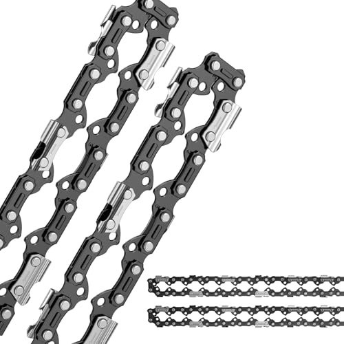 Aicoya Pack de 2 Cadenas de Motosierra 3/8 para Espadas de 37 cm 56 Eslabones 1.6mm Cadena de bajo retroceso 063