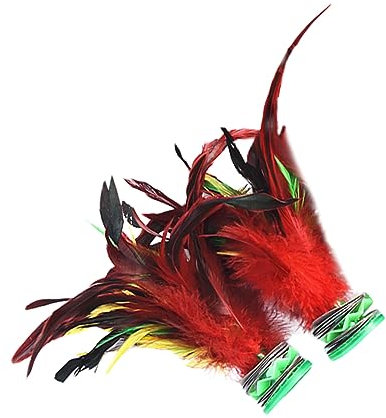Warmhm 2 Stück Shuttlecock - Federball treten Bunte Kick Federbälle Hand Shuttlecock Federbälle treten Federbälle für Unterhaltungsspiele Eisen
