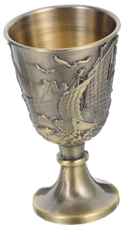 ULTECHNOVO Copa Retro Copa De Vino Antigua Taza De Licor Elegantes Copas Retro Elegantes Copas De Vino Tinto Vasos Metalicos Pequeña Taza Para Beber Vaso De Licor Casero Aleación De Zinc