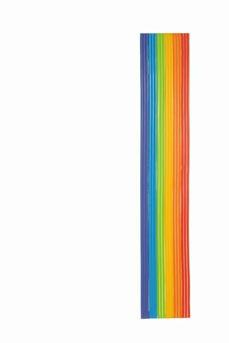 INNA-Glas Wachs zum Verzieren Regenbogen Estela, klassisch, bunt, 23x4cm | 18 Streifen - Verzierwachsstreifen