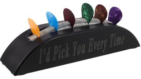 Gatuida Plektrenhalter, schwarzer Kunststoff, Gitarrenzubehör, praktische Plektrenplatzierung, Plektrenhalter für Akustikgitarre, Bass, Ukulele