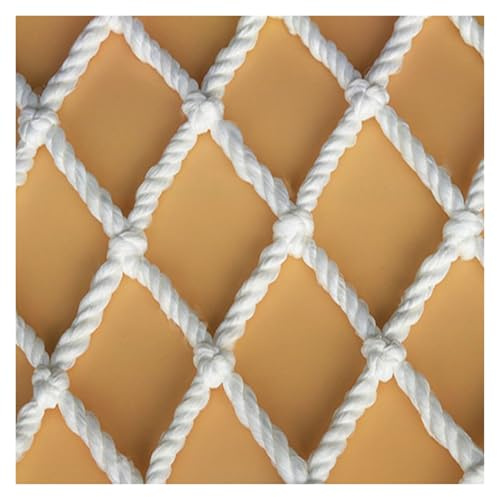 Filet de sécurité pour protection extérieure – Garde-corps en maille blanche de 5 x 5 m pour balcon, escalier, clôture et sécurité de jardin – Filet de corde pour une utilisation en intérieur