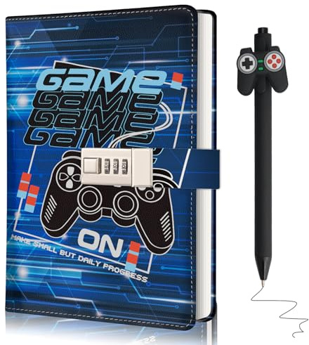 Youerls Tagebuch Mit Schloss, Tagabuch Jungs Kinder Tegebuch Mit Code Schulanfang Geburtstag Geschenke FüR Jungen 8 9 10 11 12 13 14 15 Jahre Game Notizbuch Kinder Spieletagebuch-Set