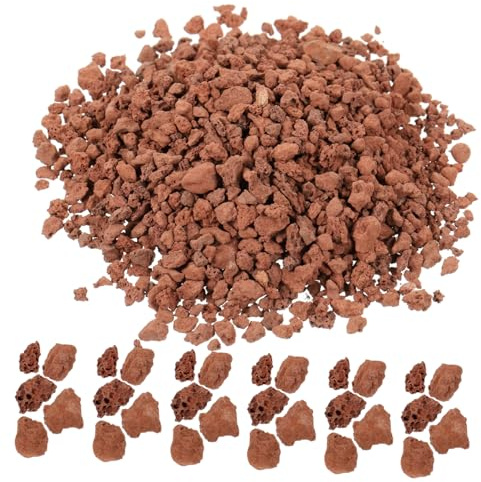 MOTHNUR Kit Pierres Naturelles Rouges 3-6 Mm pour Diorama Aquarium Chemins de Fer Miniatures Sachet 60G Ornements de Vases et Pots de Fleurs Décoration de Jardin