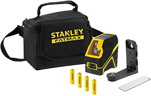 Stanley FatMax Kreuz- & Linienlaser FCL-G grün FMHT77586-1 (mit grüner Laser-Diode, horizontale & vertikale Linie, einzeln zuschaltbar, selbstnivellierend, Laserklasse 2, IP54, inkl. Zubehör & Tasche)