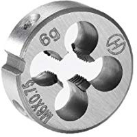sourcing map Terraja, Terrajas de Roscar Métricas M6 X 0,75, Terraja Redonda 20mm Diámetro Exterior, Troquel para Roscar a la Izquierda, Aleación de Acero