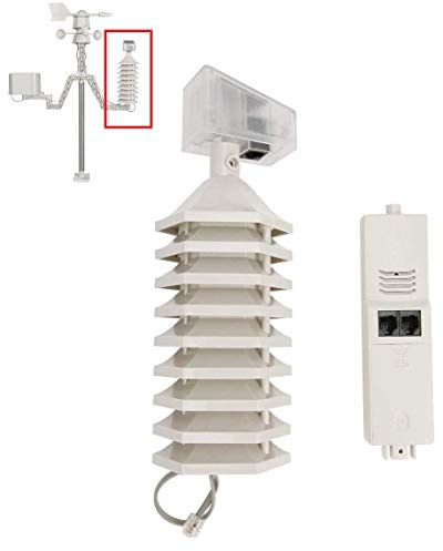 Star Screen Weather Station Sensor, 433 MHz, Replacement Thermo Hygro Sensor, Modern ABS Design, No Display, Manual Power, Outdoor Temperature Humidity Sensor