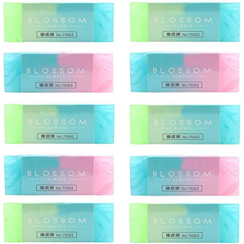 Eterspr 10PCS Gelee-Buntstift-Radiergummi, Farbverlauf Gelee, Weiche Langlebige Flexible Süße Buntstifte, Geeignet zum Zeichnen, Malen, Kunstwerken, für Büro, Kunststudium