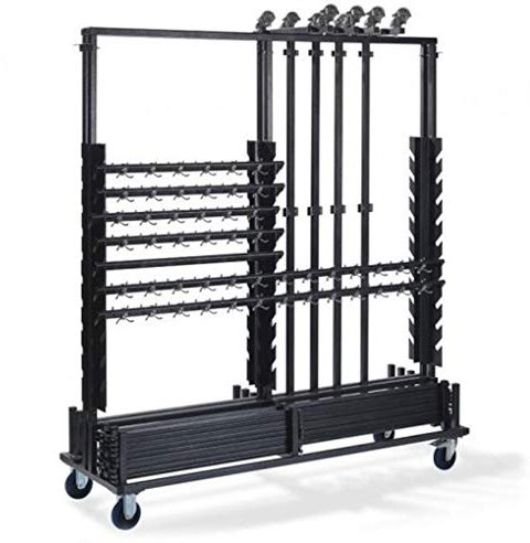 Gastro Uzal - großer Garderoben Transportwagen, Größe: H 201 cm - L 186 cm - B 60,5 cm Farbe: Hammerschlag