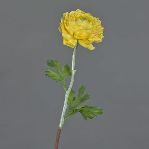 artplants.de Ranunkel künstlich ELORIO, gelb, 50cm - Ranunkel Kunstblume/Seidenpflanze