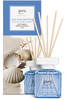 ipuro - erfrischender sunny beachtime Raumduft - dezenter Raumerfrischer mit spritzigen & frischen Noten - stilvoller Lufterfrischer in der Wohnung für ein puristisches Dufterlebnis 50 ml